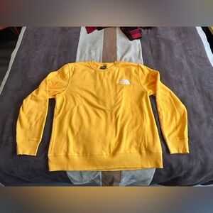 Brand new The North Face pullover sweatshirt, golden yellow, size large